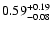 $\rm0.59 _{-0.08 }^{+0.19 }$