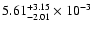 $\rm 5.61 _{-2.01 }^{+3.15 } \times 10^{-3 }$