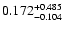 $\rm0.172 _{-0.104 }^{+0.485 }$