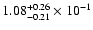 $\rm 1.08 _{-0.21 }^{+0.26 } \times 10^{-1 }$