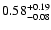 $\rm0.58 _{-0.08 }^{+0.19 }$