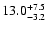 $\rm 13.0 _{-3.2 }^{+7.5 }$