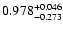 $\rm0.978 _{-0.273 }^{+0.046 }$