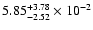 $\rm 5.85_{-2.52 }^{+3.78 } \times 10^{-2}$