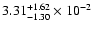 $\rm 3.31_{-1.30 }^{+1.62 } \times 10^{-2}$
