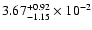 $\rm 3.67_{-1.15 }^{+0.92 } \times 10^{-2}$
