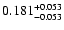$\rm0.181_{-0.053 }^{+0.053 }$