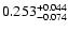$\rm0.253_{-0.074 }^{+0.044 }$