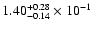 $\rm 1.40_{-0.14 }^{+0.28 } \times 10^{-1}$