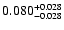 $\rm0.080_{-0.028 }^{+0.028 }$