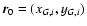 $\vec{r}_0=(x_{G,i}, y_{G,i})$