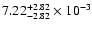 $\rm 7.22_{-2.82 }^{+2.82 } \times 10^{-3}$