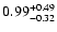 $\rm0.99_{-0.32 }^{+0.49 }$