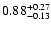 $\rm0.88_{-0.13 }^{+0.27 }$
