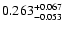 $\rm0.263_{-0.053 }^{+0.067 }$