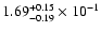 $\rm 1.69_{-0.19 }^{+0.15 } \times 10^{-1}$