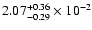 $\rm 2.07_{-0.29 }^{+0.36 } \times 10^{-2}$