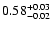 $\rm0.58_{-0.02 }^{+0.03 }$