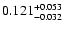 $\rm0.121_{-0.032 }^{+0.053 }$