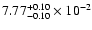 $\rm 7.77_{-0.10 }^{+0.10 }\times10^{-2}$