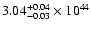 $\rm 3.04_{-0.03 }^{+0.04 }\times10^{44}$
