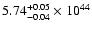 $\rm 5.74_{-0.04 }^{+0.05 }\times10^{44}$