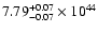$\rm 7.79_{-0.07 }^{+0.07 }\times10^{44}$
