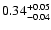$\rm0.34_{-0.04 }^{+0.05 }$