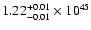 $\rm 1.22_{-0.01 }^{+0.01 }\times10^{45}$