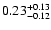 $\rm0.23_{-0.12 }^{+0.13 }$