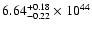$\rm 6.64_{-0.22 }^{+0.18 }\times10^{44}$