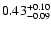 $\rm0.43_{-0.09 }^{+0.10 }$