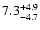 $\rm 7.3_{-4.7 }^{+4.9 }$