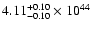 $\rm 4.11_{-0.10 }^{+0.10 }\times10^{44}$