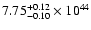 $\rm 7.75_{-0.10 }^{+0.12 }\times10^{44}$