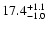$\rm 17.4_{-1.0 }^{+1.1 }$