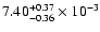 $\rm 7.40_{-0.36 }^{+0.37 }\times10^{-3}$