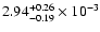 $\rm 2.94_{-0.19 }^{+0.26 }\times10^{-3}$