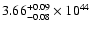 $\rm 3.66_{-0.08 }^{+0.09 }\times10^{44}$