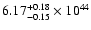 $\rm 6.17_{-0.15 }^{+0.18 }\times10^{44}$