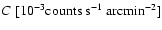 $C~{\rm
[10^{-3}counts~s^{-1}~arcmin^{-2}]}$