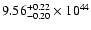 $\rm 9.56_{-0.20 }^{+0.22 }\times10^{44}$