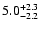 $\rm 5.0_{-2.2 }^{+2.3 }$