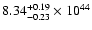 $\rm 8.34_{-0.23 }^{+0.19 }\times10^{44}$