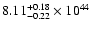 $\rm 8.11_{-0.22 }^{+0.18 }\times10^{44}$