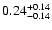 $\rm0.24_{-0.14 }^{+0.14 }$