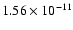 $\rm 1.56 \times10^{-11}$
