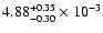 $\rm 4.88_{-0.30 }^{+0.35 }\times10^{-3}$
