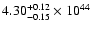 $\rm 4.30_{-0.15 }^{+0.12 }\times10^{44}$