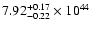 $\rm 7.92_{-0.22 }^{+0.17 }\times10^{44}$